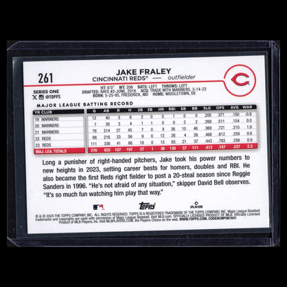 2024 Topps Series 1 JAKE FRALEY #261 Easter Holiday Foil - Cincinnati Reds