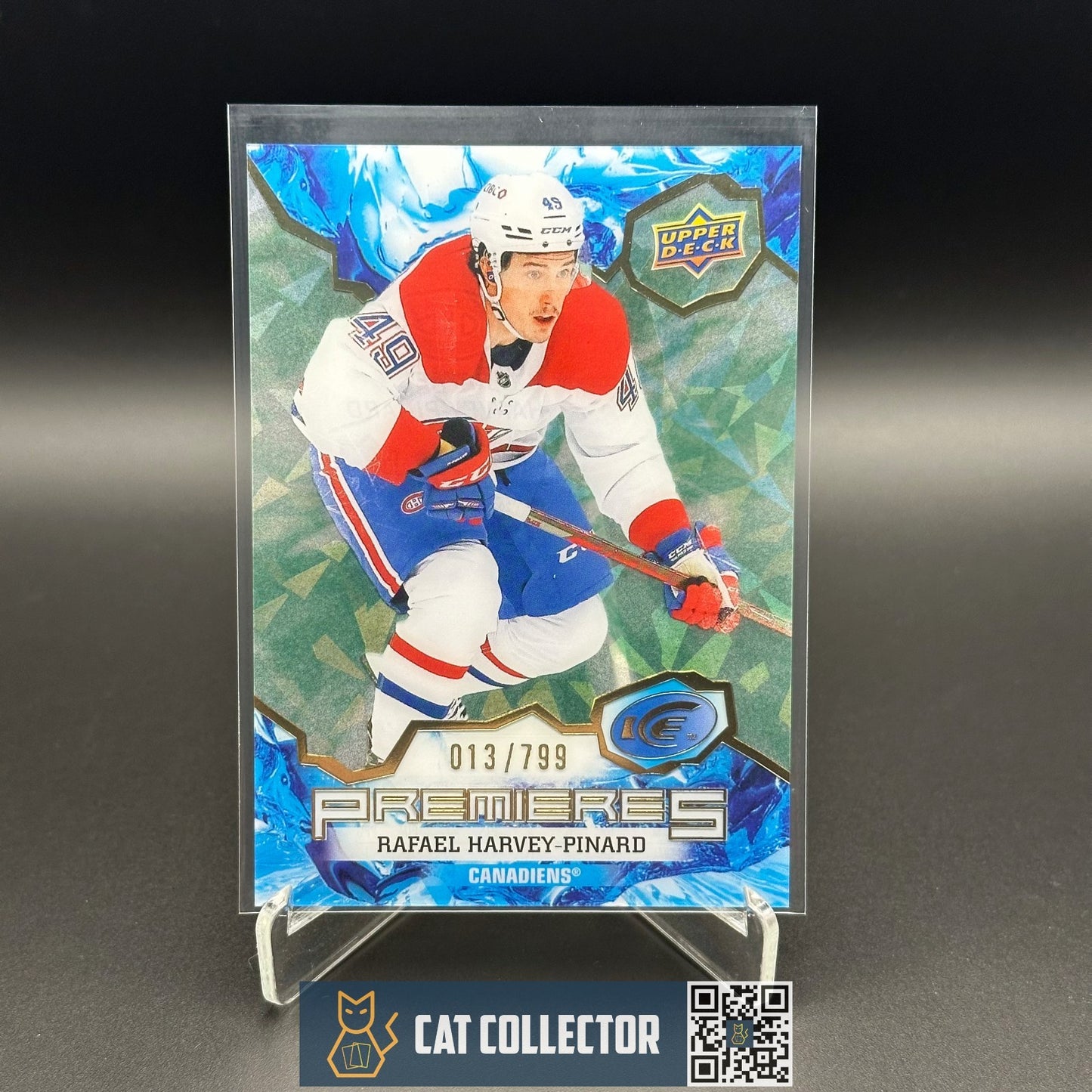 2021-22 UD Ice RAFAEL HARVEY-PINARD #162 Ice Premieres Green Parallel RC /799