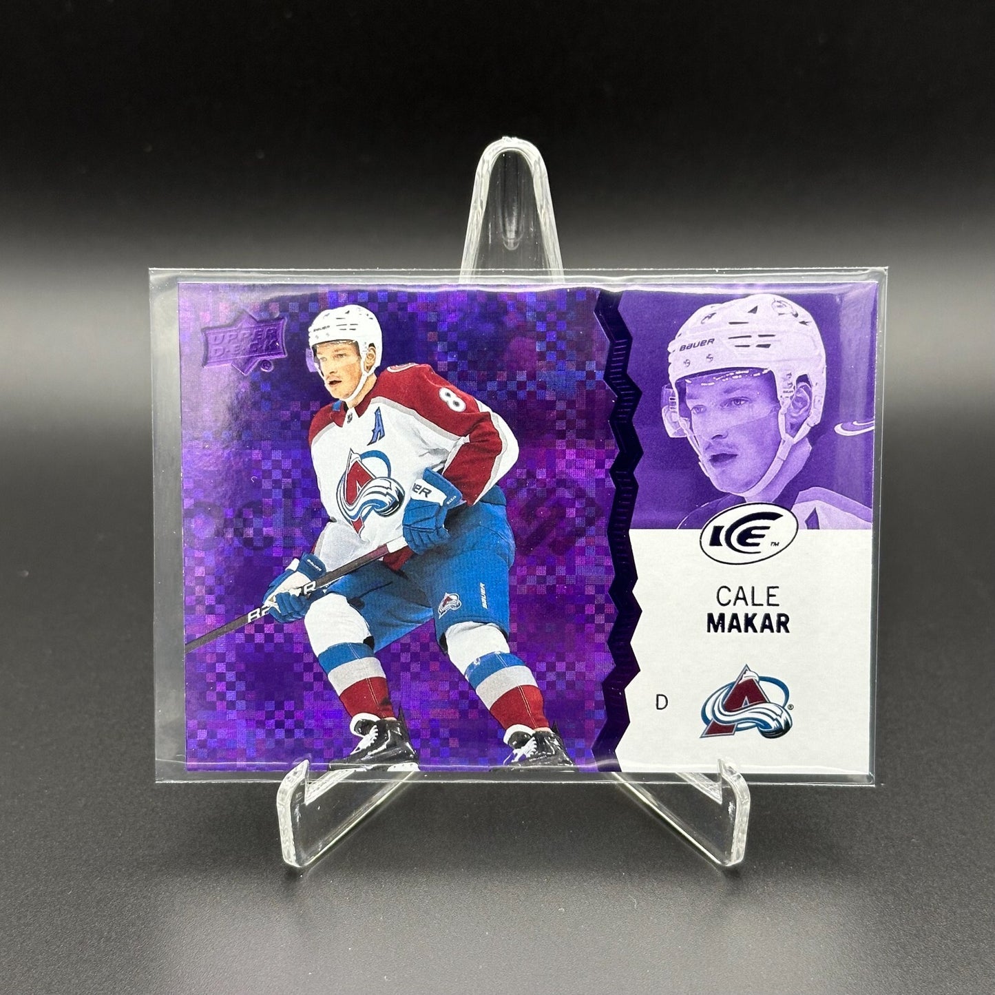 2023-24 UD Ice CALE MAKAR #11 Purple - Colorado Avalanche