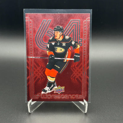 2024-25 UD Series 2 SAM COLANGELO #F-21 Flurescence Red - Anaheim Ducks