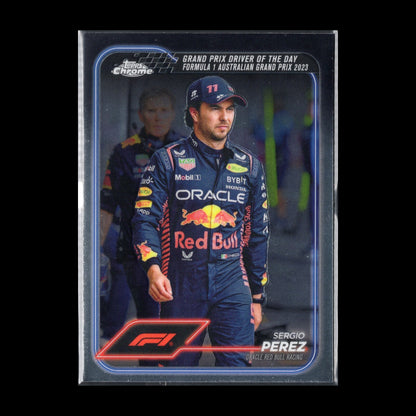 2024 Topps Chrome Formula 1 SERGIO PEREZ #161 Grand Prix Driver of the Day