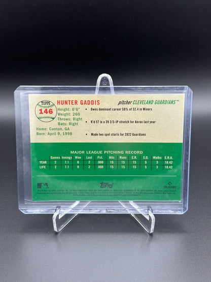 2023 Topps Chrome Platinum HUNTER GADDIS #146 Speckle Refractor RC /150