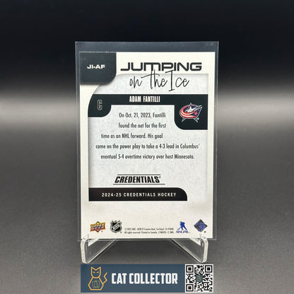2024-25 UD Credentials ADAM FANTILLI #JI-AF Jumping on the ice