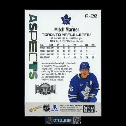 2022-23 SkyBox Metal Universe MITCH MARNER #A-20 Aspects