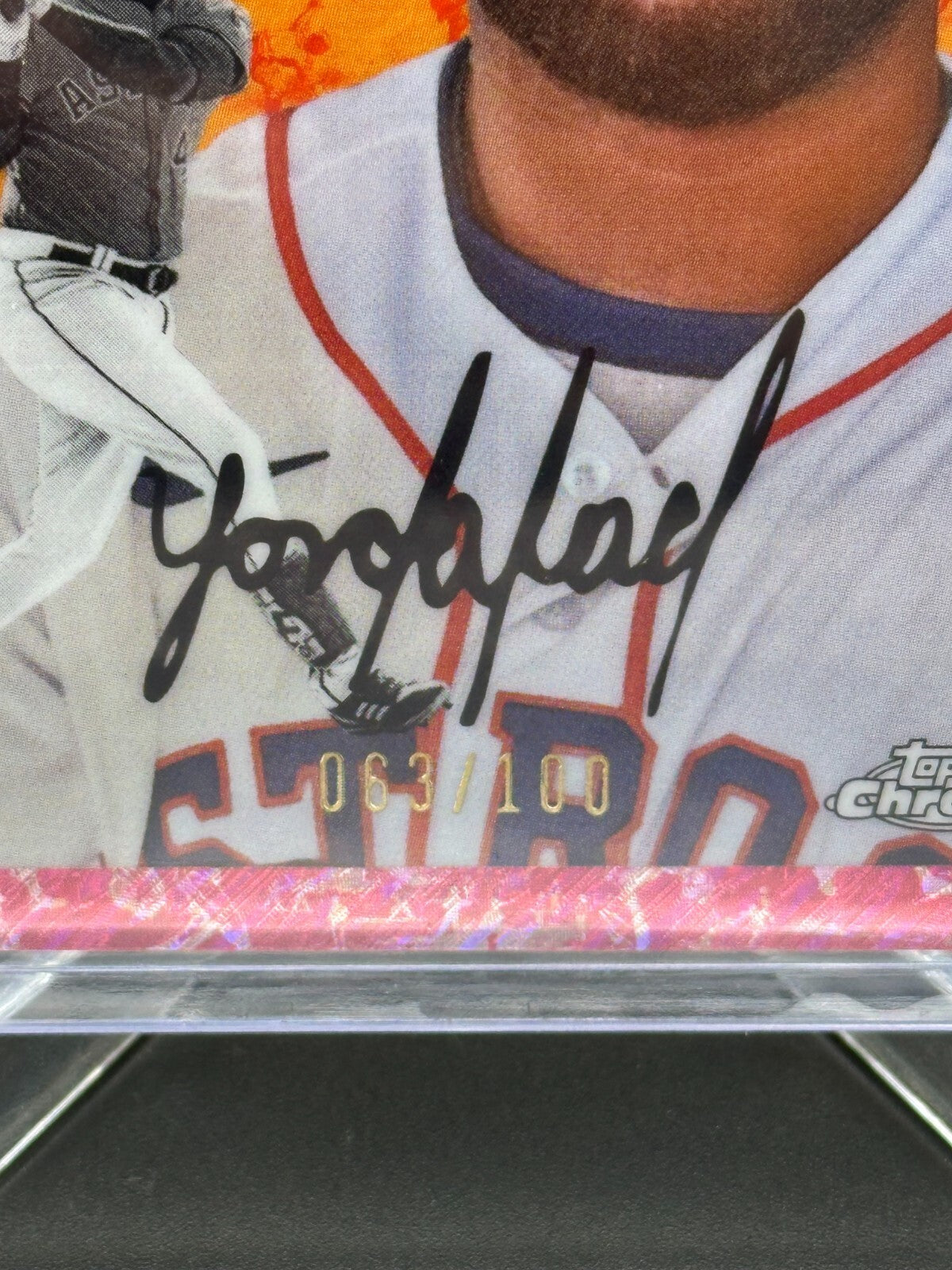 2023 Topps Chrome YORDAN ALVAREZ #294 Toile Cream/Fuchsia Lava Refractor /100