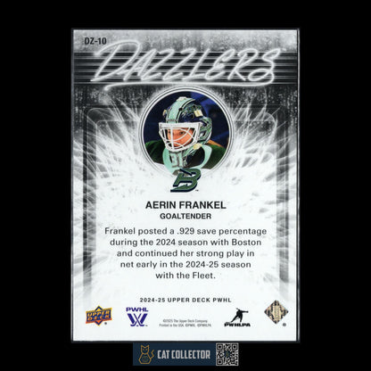 2024-25 UD PWHL AERIN FRANKEL #DZ-10 Dazzlers Blue - Boston Fleet