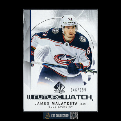 2024-25 UD SP Authentic JAMES MALATESTA #191 Future Watch Rookie RC