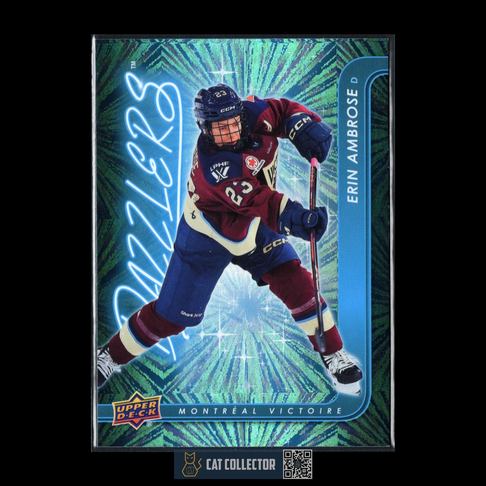 2024-25 UD PWHL ERIN AMBROSE #DZ-18 Dazzlers Blue - Montreal Victoire