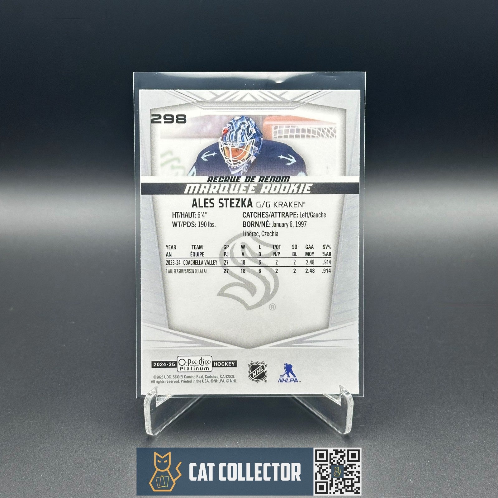 2024-25 O-Pee-Chee Platinum ALES STEZKA #298 Marquee Rookie RC
