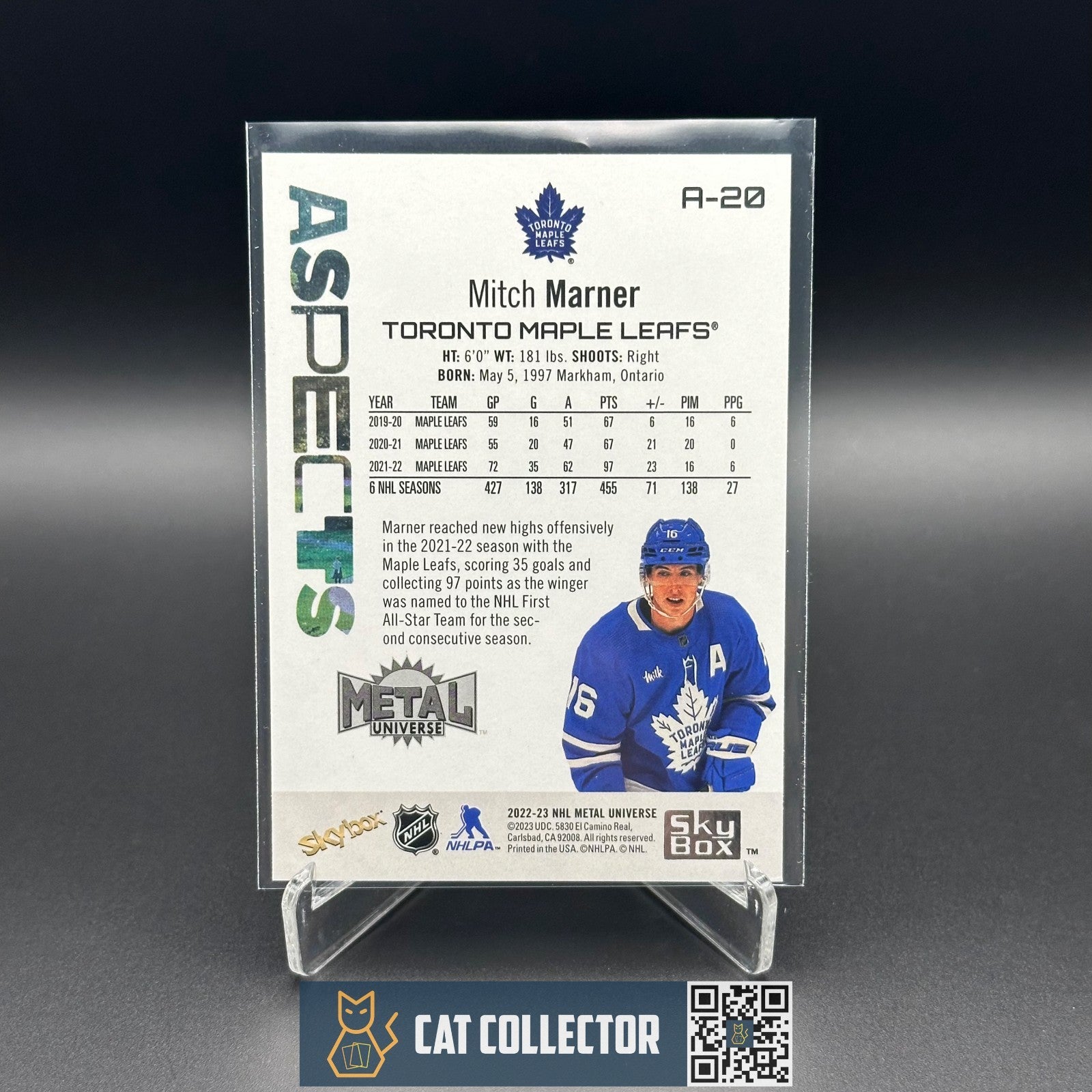 2022-23 SkyBox Metal Universe MITCH MARNER #A-20 Aspects