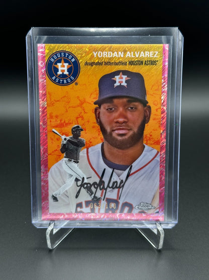 2023 Topps Chrome YORDAN ALVAREZ #294 Toile Cream/Fuchsia Lava Refractor /100