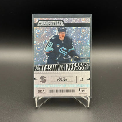 2023-24 UD Credentials RYKER EVANS #166 Debut Ticket Access Rookie RC /799