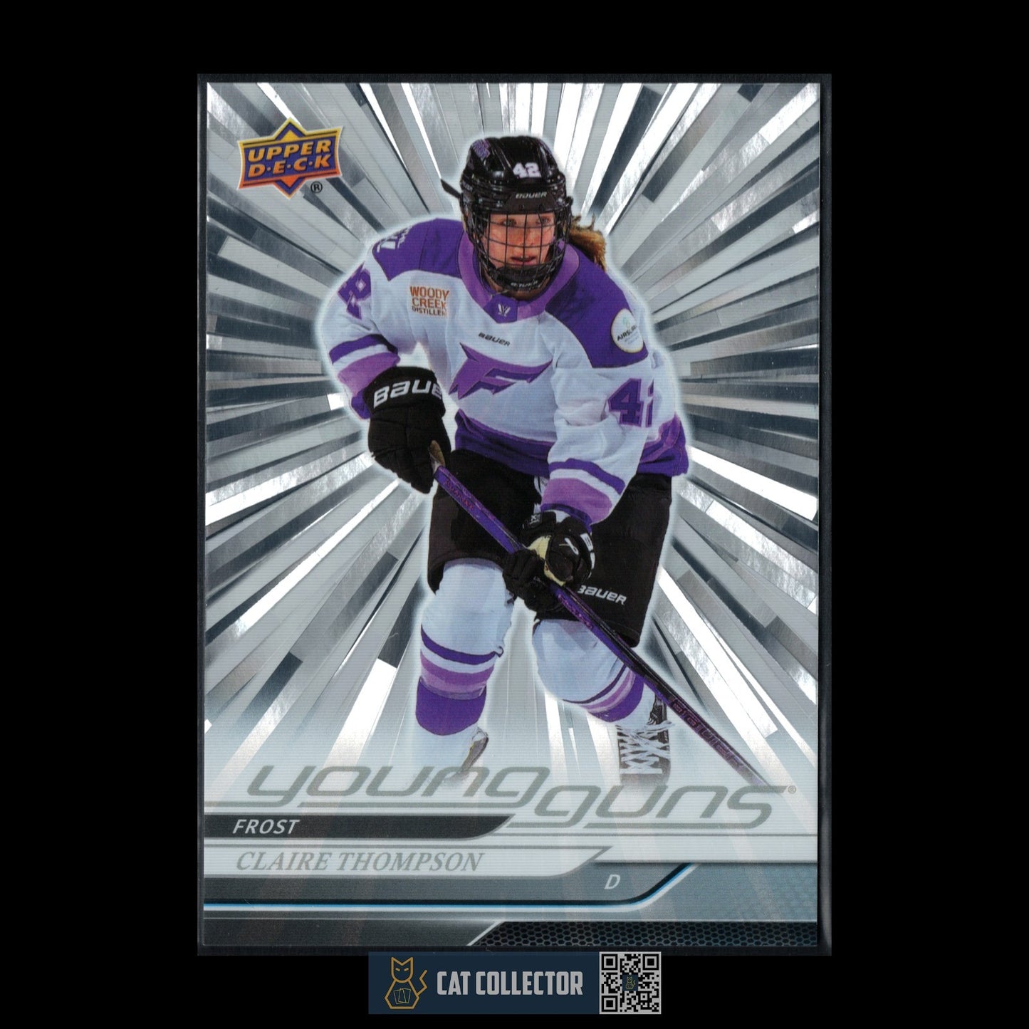 2024-25 UD PWHL CLAIRE THOMPSON #64 Young Guns Outburst Rookie RC