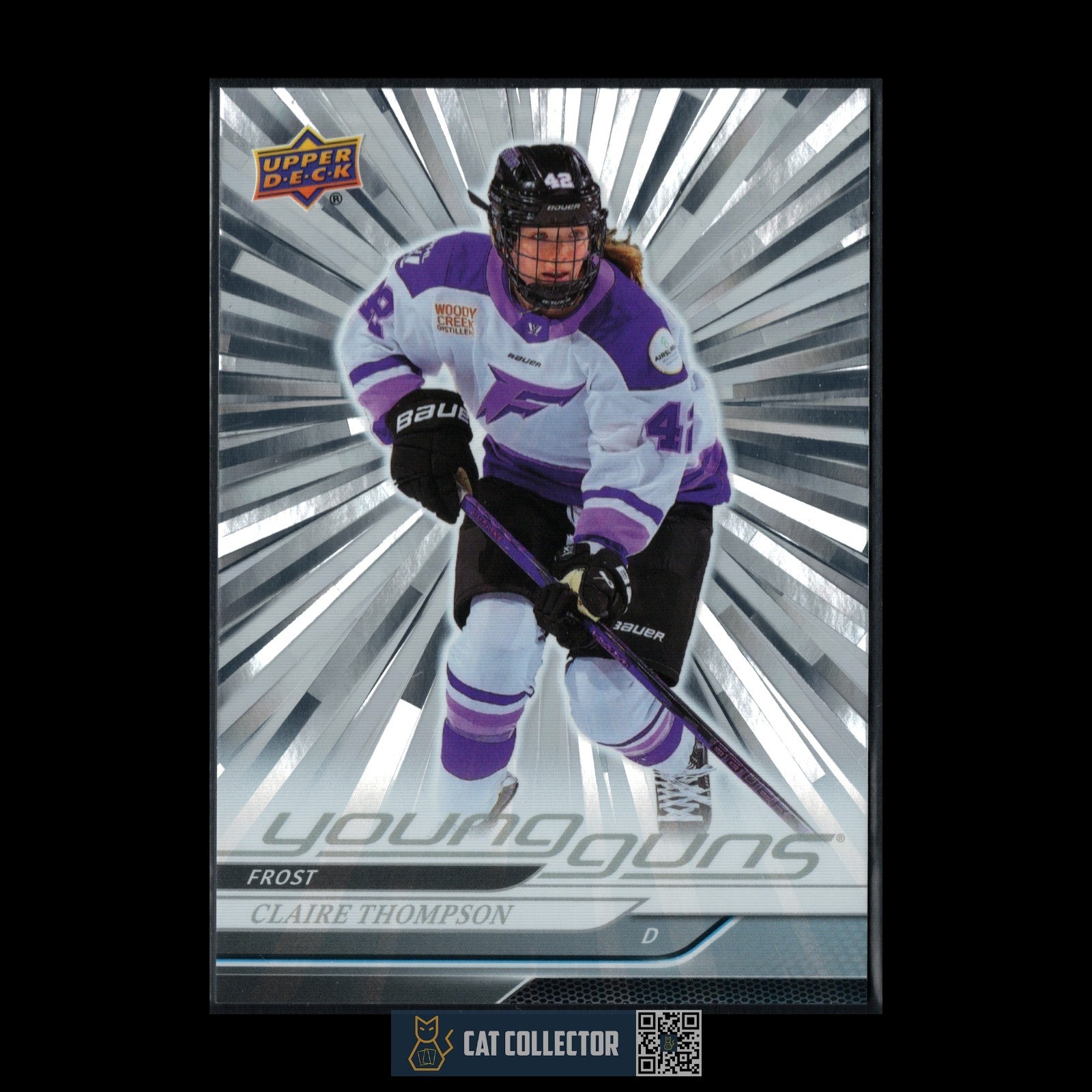 2024-25 UD PWHL CLAIRE THOMPSON #64 Young Guns Outburst Rookie RC
