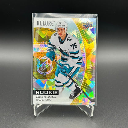 2023-24 UD Allure DANIL GUSHCHIN #108 Yellow Taxi RC Rookie - San Jose Sharks