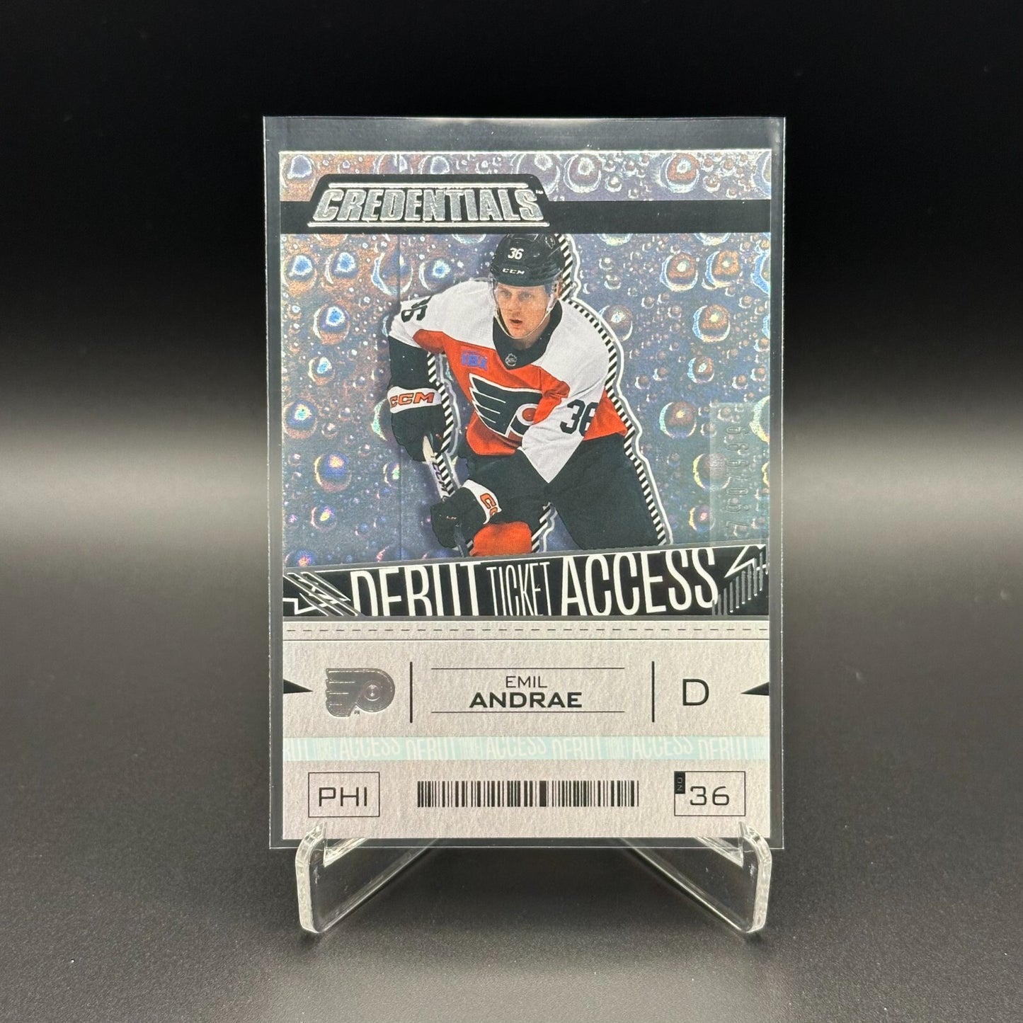 2023-24 UD Credentials EMIL ANDRAE #119 Debut Ticket Access Rookie RC /999