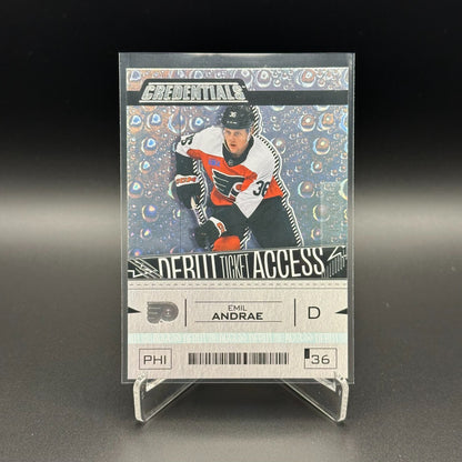 2023-24 UD Credentials EMIL ANDRAE #119 Debut Ticket Access Rookie RC /999