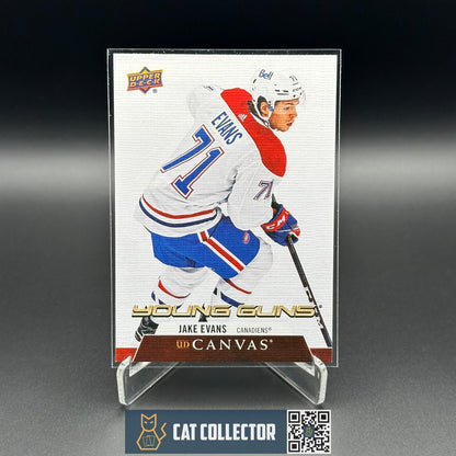 2020-21 UD Series 2 JAKE EVANS #C224 UD Canvas Young guns RC Montreal Canadiens