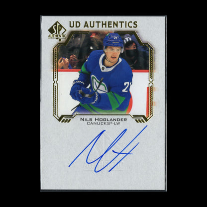 2021-22 UD SP Authentic NILS HOGLANDER #UDA-NH UD Authentics AUTO