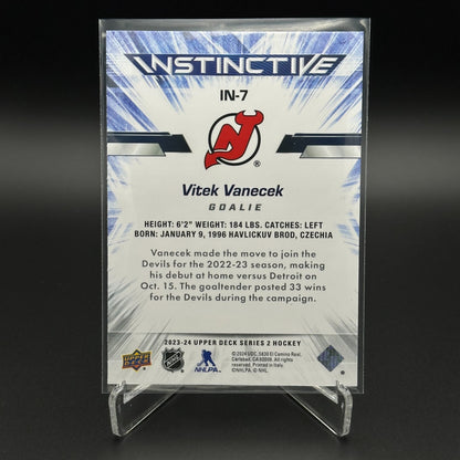 2023-24 UD Series 2 VITEK VANECEK #IN-7 Instinctive - New Jersey Devils