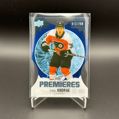 2023-24 UD Ice EMIL ANDRAE #167 Ice Premieres Blue Parallel 612/799 Rookie RC
