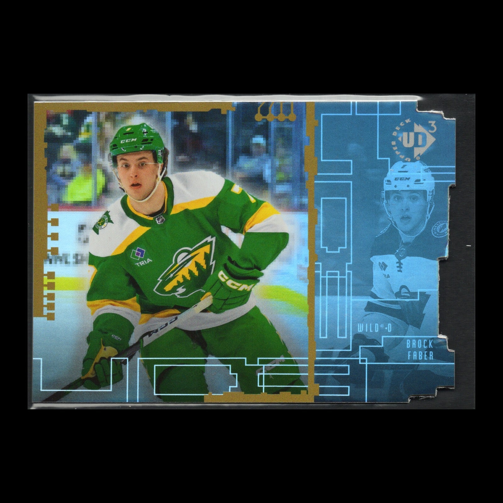 2023-24 UD Extended series BROCK FABER #UD3-7 Die-Cut - Minnesota Wild