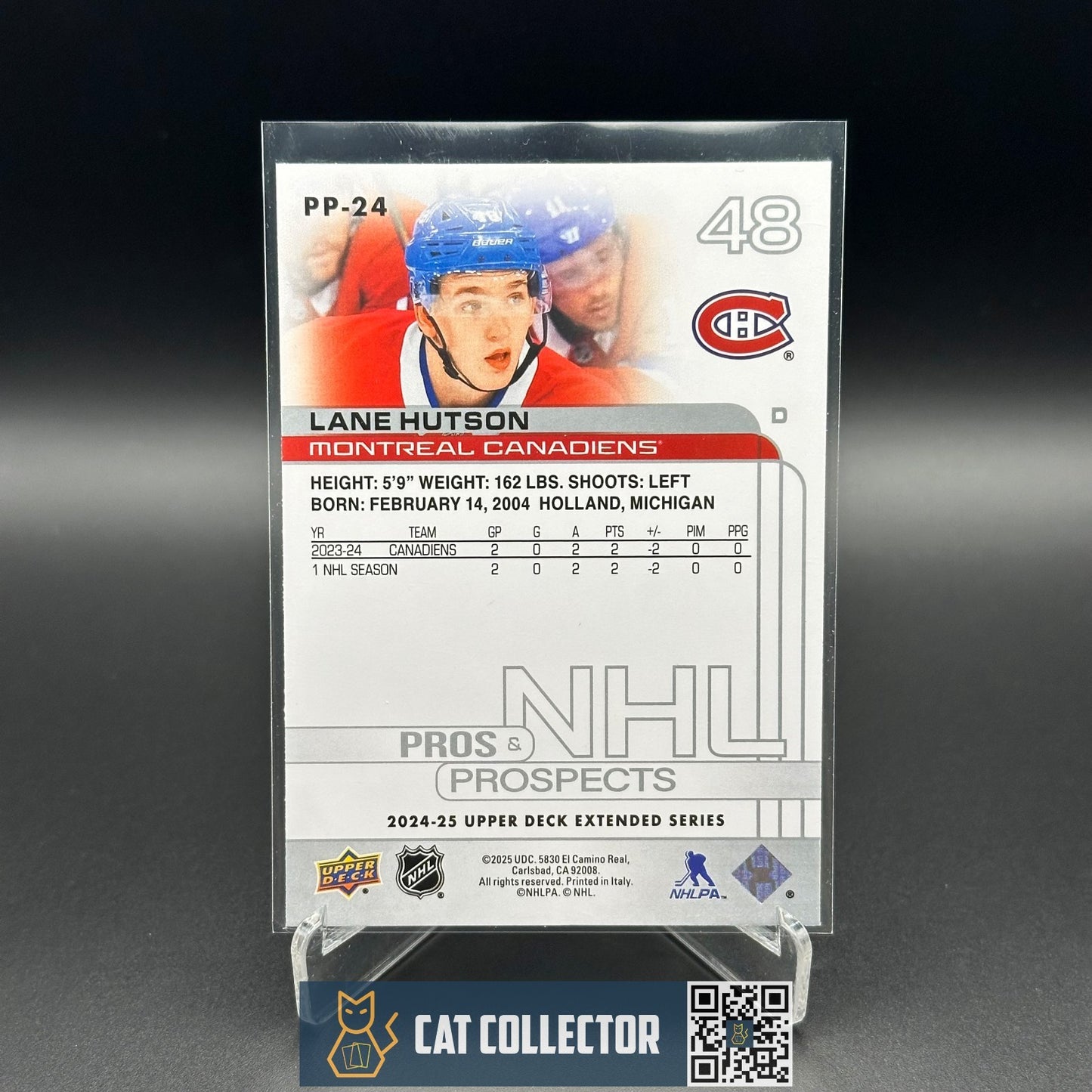 2024-25 UD Extended series LANE HUTSON #PP-24 Pros & Prospects Rookie RC