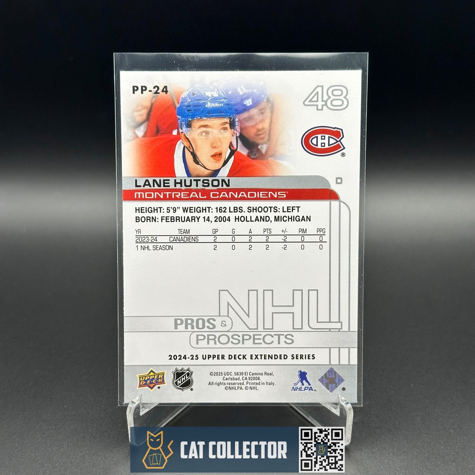 2024-25 UD Extended series LANE HUTSON #PP-24 Pros & Prospects Rookie RC