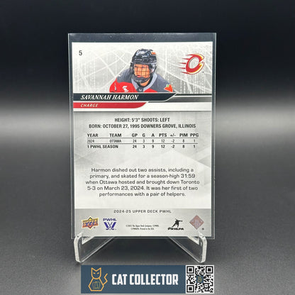 2024-25 UD PWHL SAVANNAH HARMON #5 Deluxe /250 - Ottawa Charge