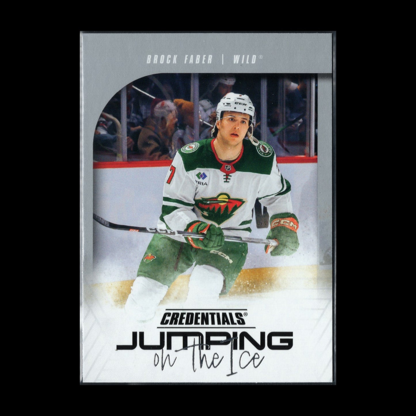 2024-25 UD Credentials BROCK FABER #JI-BF Jumping on the ice - Minnesota Wild