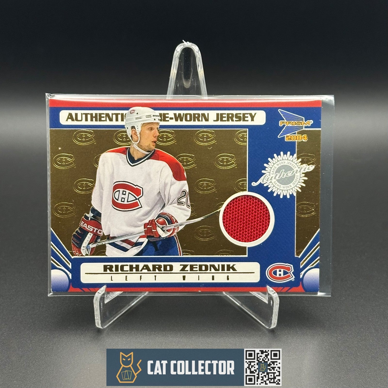 2003-04 Pacific Prism RICHARD ZEDNIK #125 Authentic Game-Worn Jersey /1185