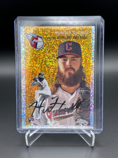 2023 Topps Chrome Platinum HUNTER GADDIS #146 Speckle Refractor RC /150