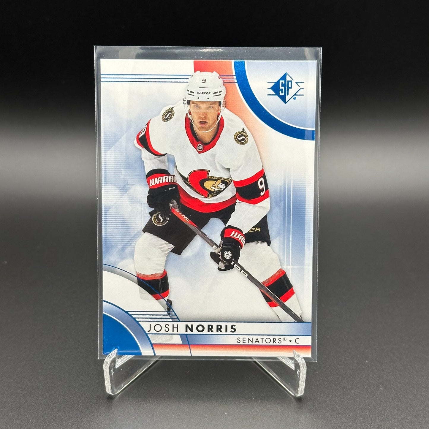 2023-24 UD SP Authentic JOSH NORRIS #58 Blue parallel - Ottawa Senators
