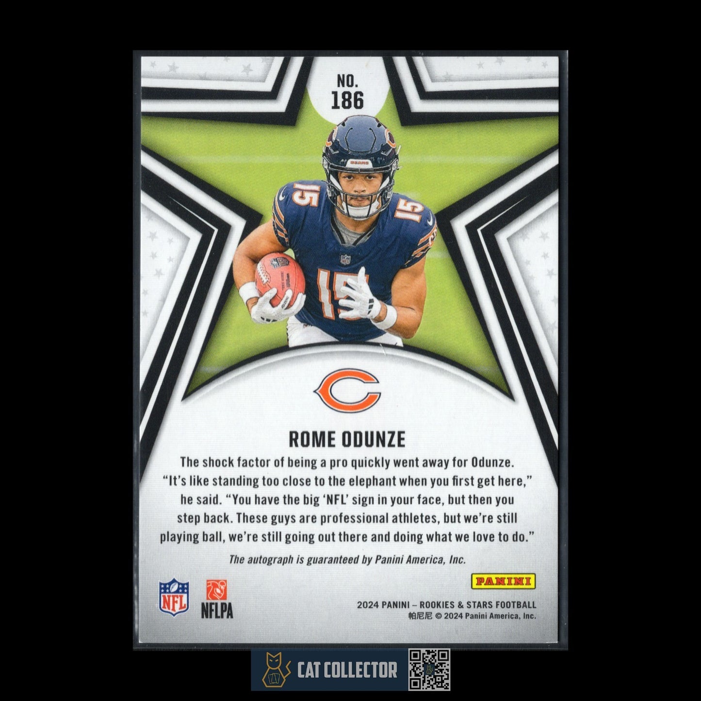 2024 Panini Rookies & Stars ROME ODUNZE #186 Rookie RC Auto 176/250