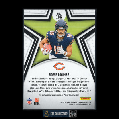 2024 Panini Rookies & Stars ROME ODUNZE #186 Rookie RC Auto 176/250