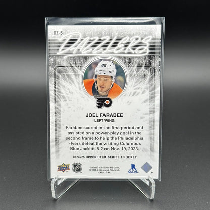 2024-25 UD Series 1 JOEL FARABEE #DZ-5 Dazzlers Blue - Philadelphia Flyers