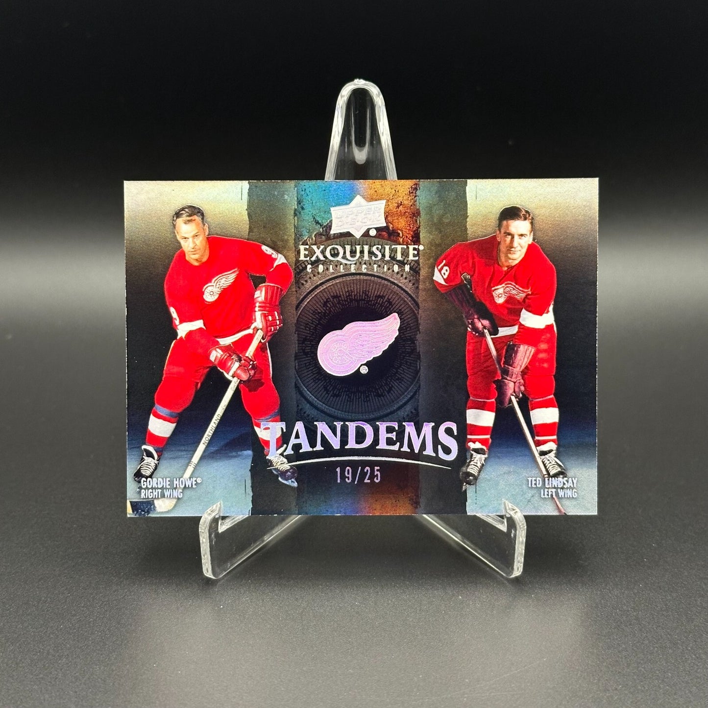 2024-25 UD Exquisite GORDIE HOWE/TED LINDSAY #ET-HL Tandems Silver Spectrum /25