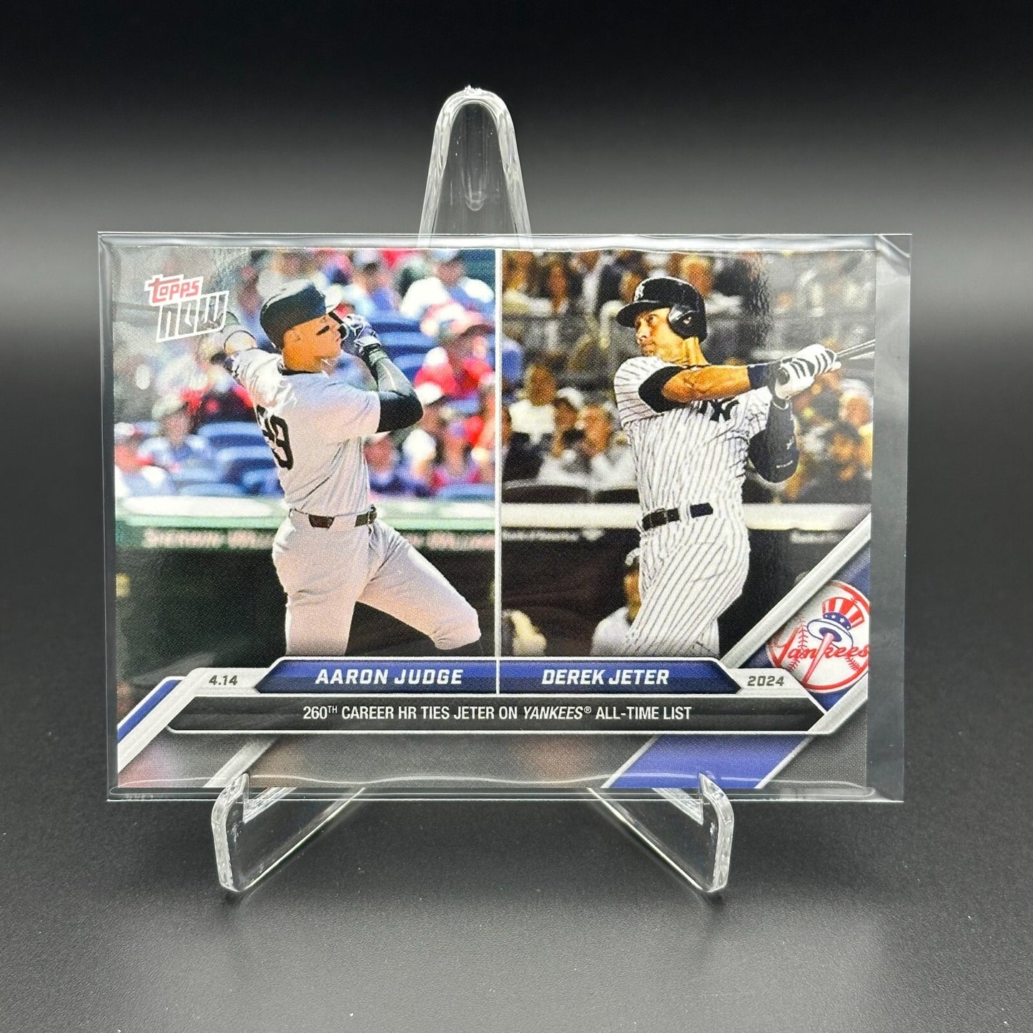 2024 Topps Now AARON JUDGE / DEREK JETER #76 - NY Yankees **ONLINE EXCLUSIVE**
