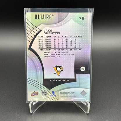 2021-22 UD Allure JAKE GUENTZEL #78 Black Rainbow - Pittsburgh Penguins