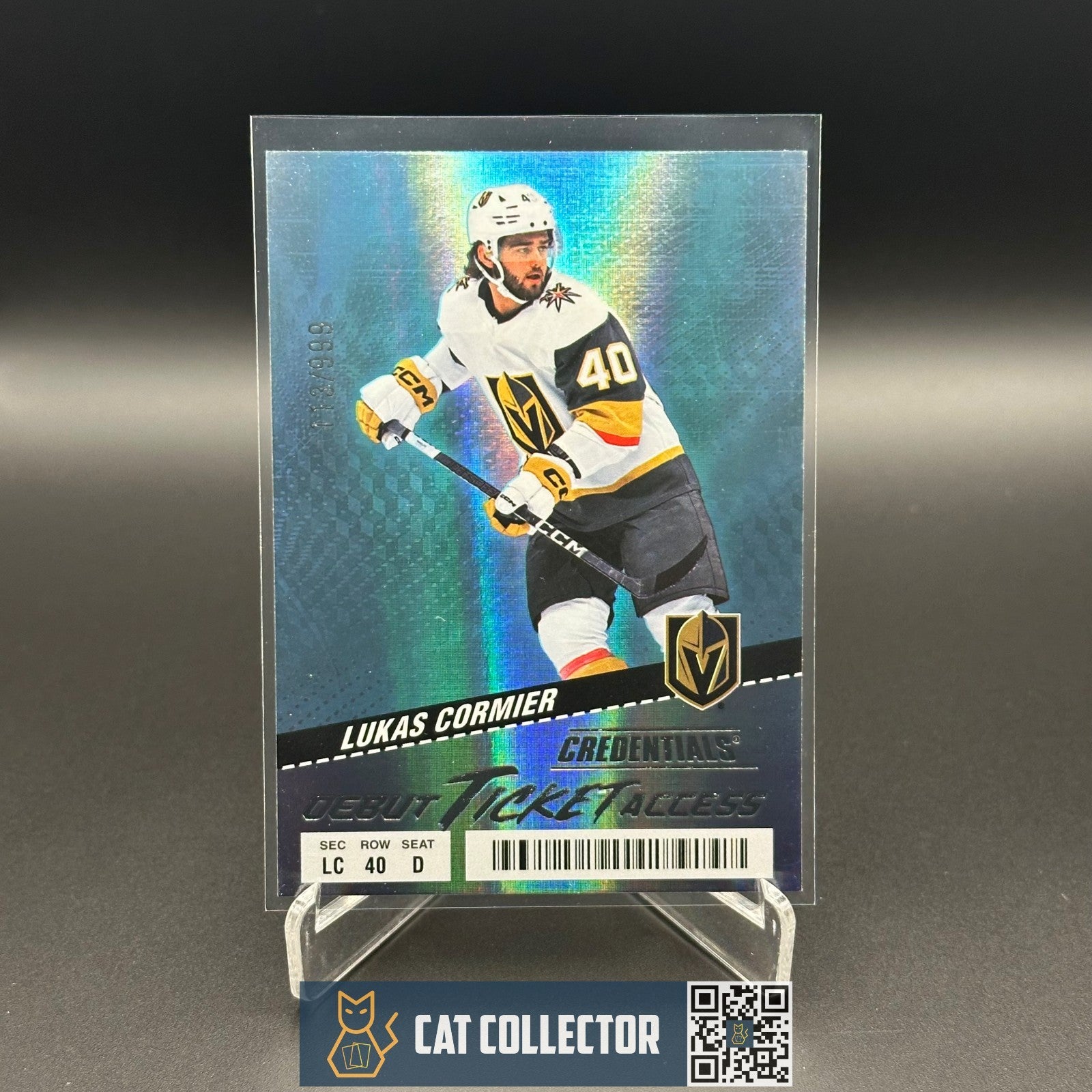 2024-25 UD Credentials LUKAS CORMIER #116 Debut Ticket Access /999 Rookie RC