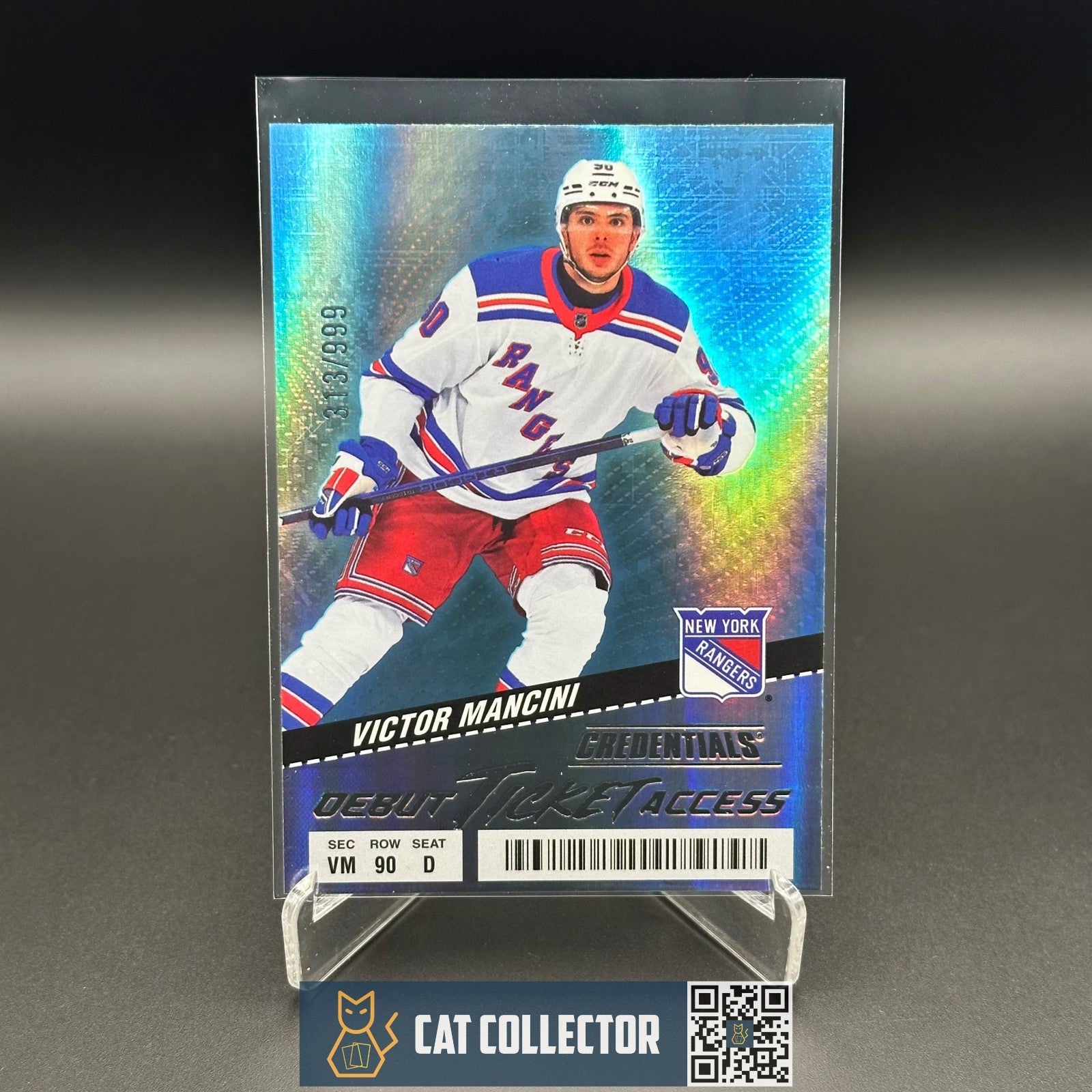 2024-25 UD Credentials VICTOR MANCINI #108 Debut Ticket Access 313/999 Rookie RC