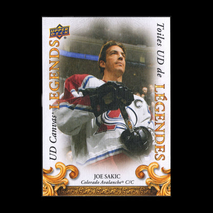 2023 UD Tim Hortons JOE SAKIC #CL-11 UD Canvas Legends - Colorado Avalanche