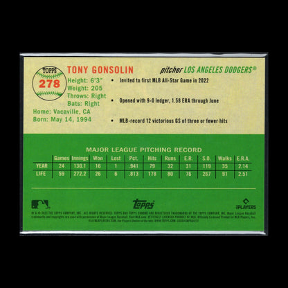 2023 Topps Chrome Platinum TONY GONSOLIN #278 Topps Refractor /499