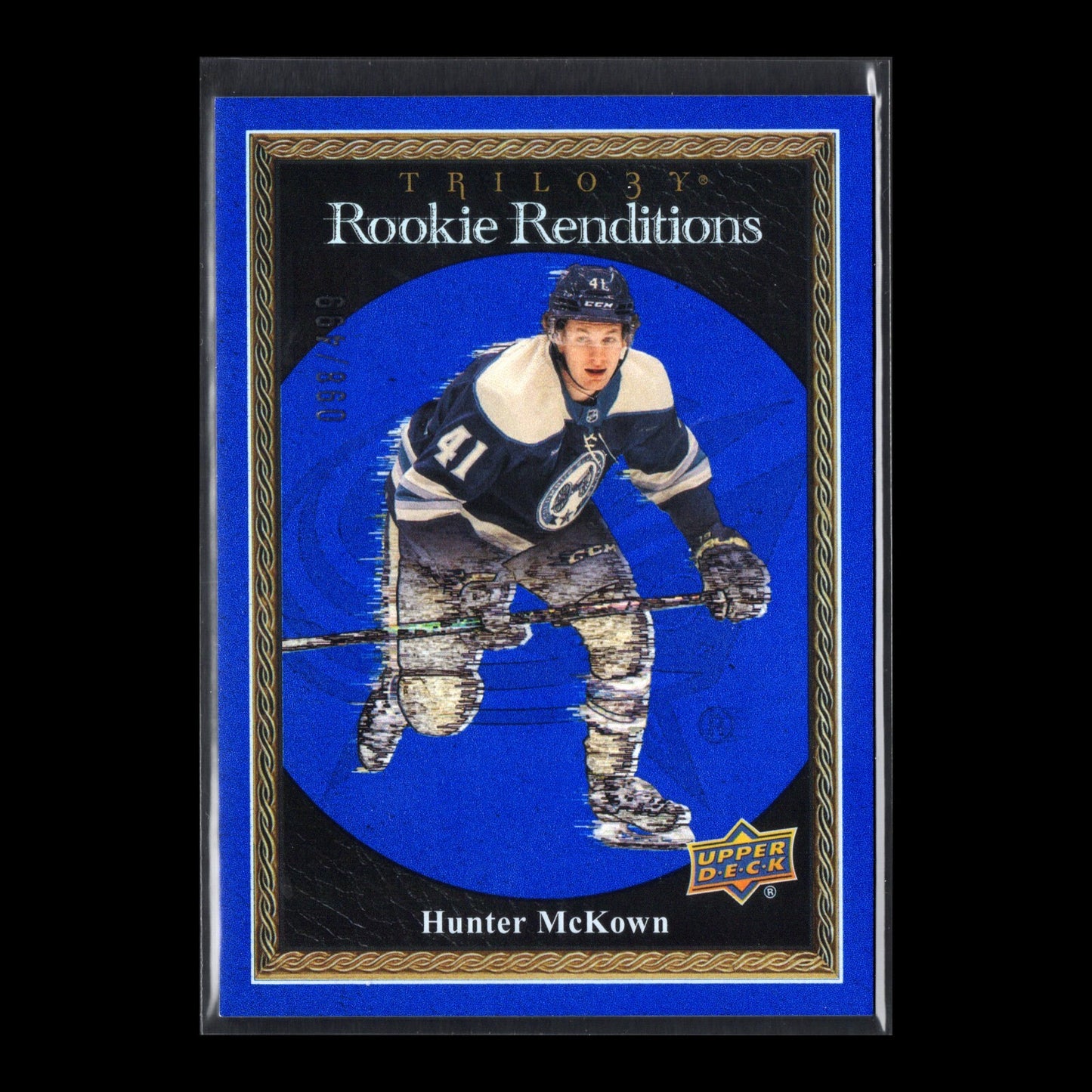 2023-24 UD Trilogy HUNTER McKOWN #RR-32 Rookie Renditions Blue /499