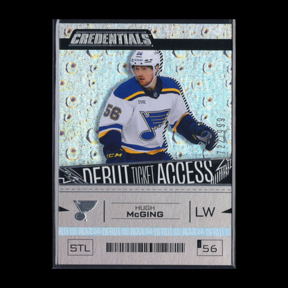2023-24 UD Credentials HUGH MCGING #112 Debut Ticket Access 722/999 RC