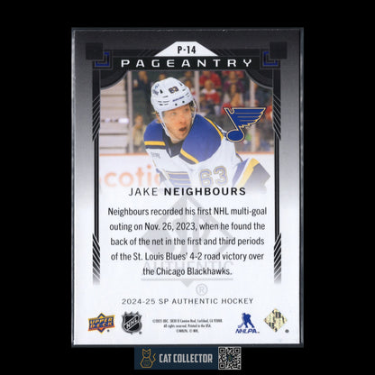 2014-25 UD SP Authentic JAKE NEIGHBOURS #P-14 Pageantry Red