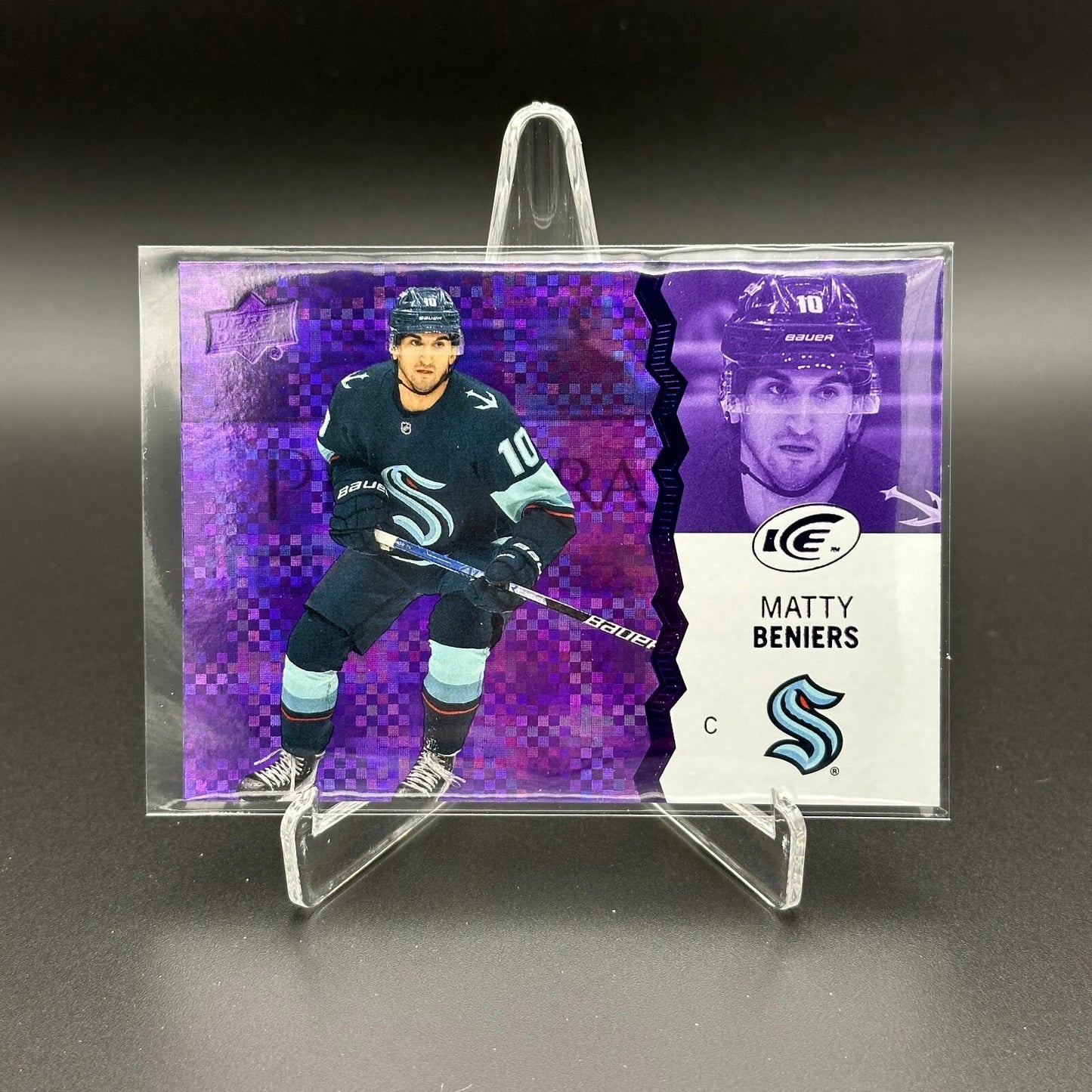 2023-24 UD Ice MATTY BENIERS #97 Purple - Seattle Kraken