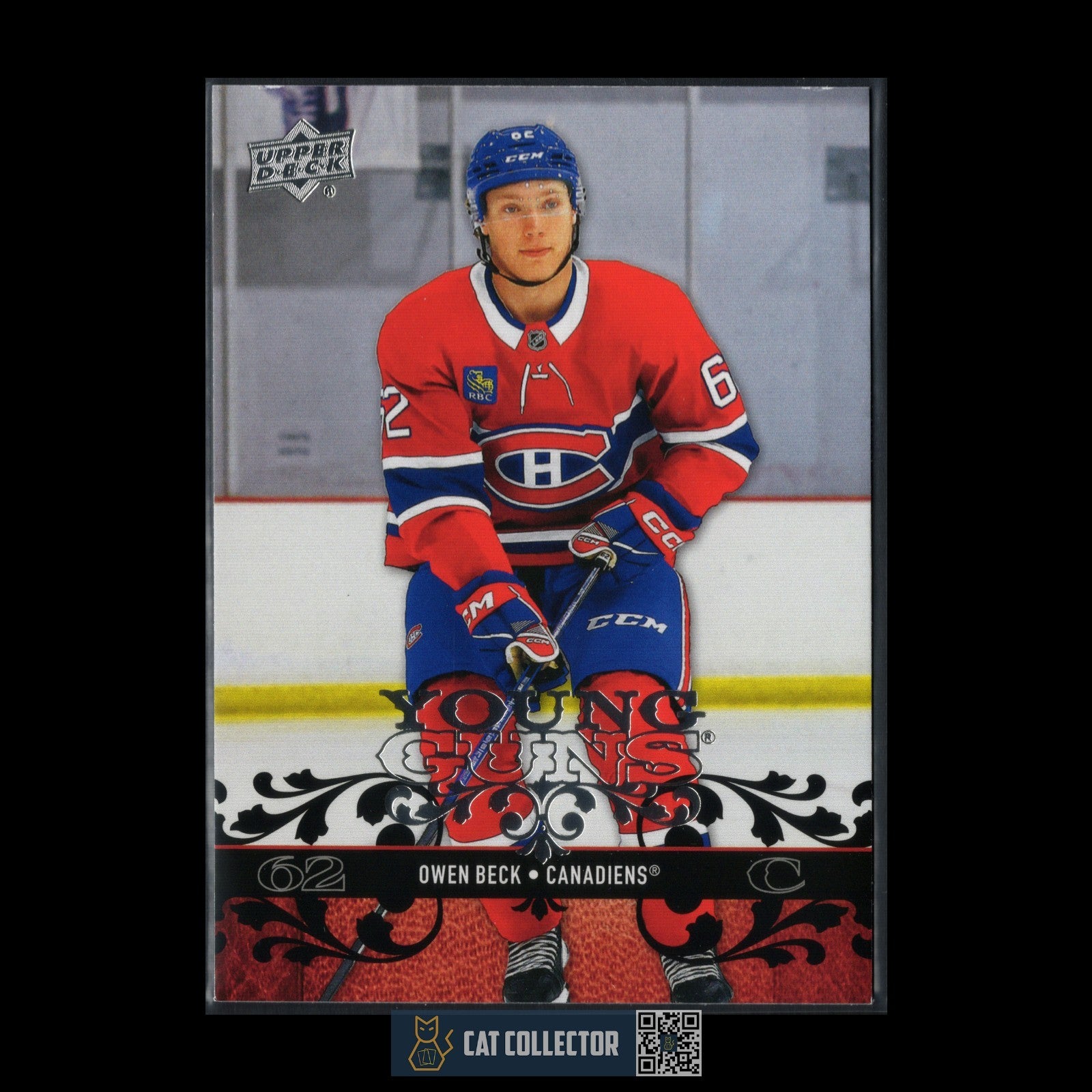 2023-24 UD Extended series OWEN BECK #T-24 Retro Young guns Rookie RC