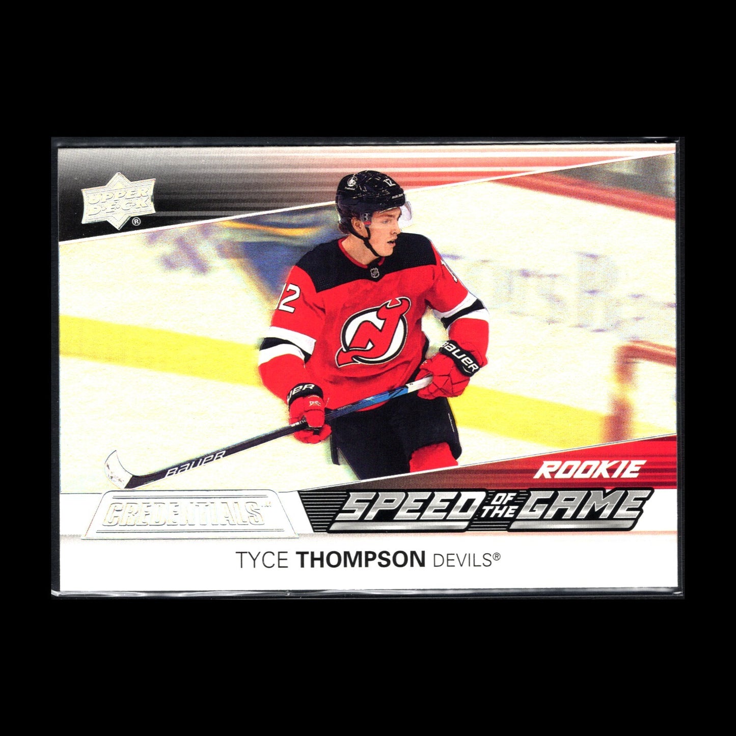 2021-22 UD Credentials TYCE THOMPSON #SGR21 Speed of the Game RC