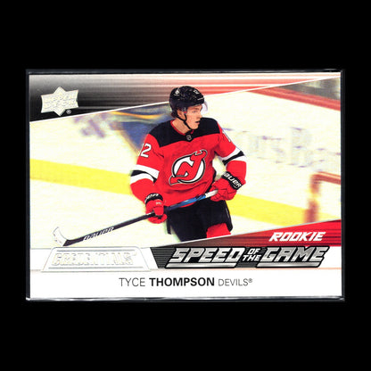 2021-22 UD Credentials TYCE THOMPSON #SGR21 Speed of the Game RC